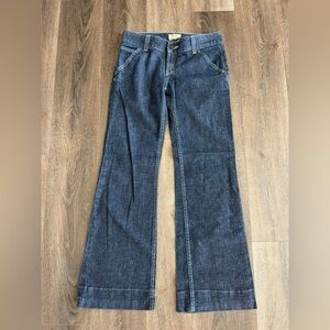 BKE Dark Blue Flare Jeans - Wide Leg Denim, women’s size 28